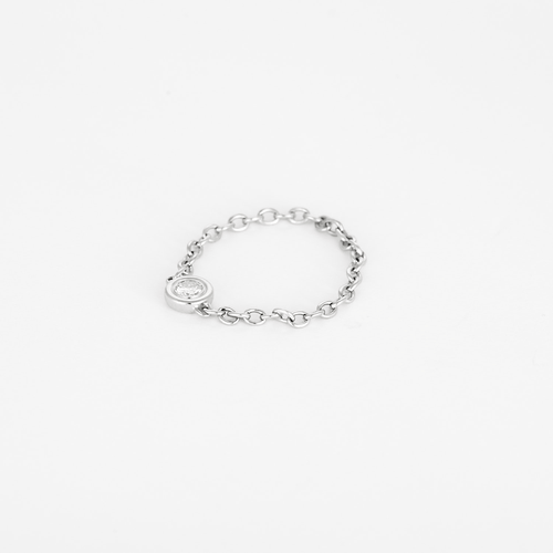 Bague 65 Bague en Or blanc 18k Diamant 58 Facettes DV28510-3