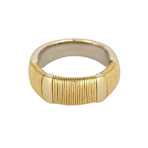 Bague 46.5 Bague Hermès Vintage en or blanc et or jaune 58 Facettes DV32016-2