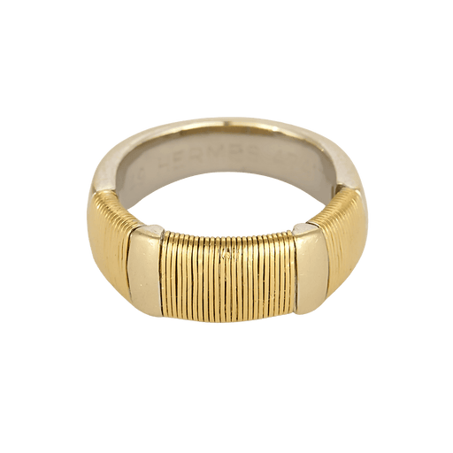 Bague 46.5 Bague Hermès Vintage en or blanc et or jaune 58 Facettes DV32016-2