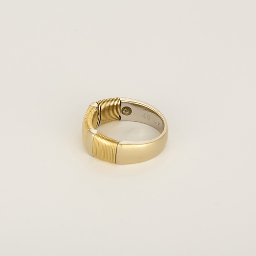 Bague 46.5 Bague Hermès Vintage en or blanc et or jaune 58 Facettes DV32016-2