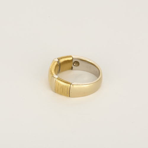 Bague 46.5 Bague Hermès Vintage en or blanc et or jaune 58 Facettes DV32016-2