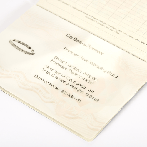 DE BEERS - Alliance américaine en platine et diamants