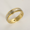 Bague 61 Élégante bague jonc en or jaune et or blanc, diamants : 0,45 carat 58 Facettes DV32130-1