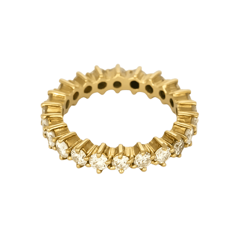 Bague 48.5 Alliance américaine en or jaune et diamants 58 Facettes DV28220-1-485-5