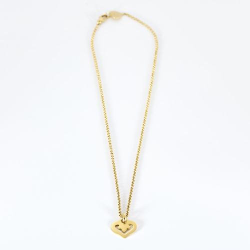 Collier OJ. PERRIN - COEUR LÉGENDE - Collier en or jaune et pendentif coeur 58 Facettes DV17924-2