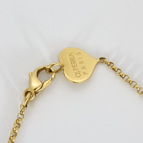 Collier OJ. PERRIN - COEUR LÉGENDE - Collier en or jaune et pendentif coeur 58 Facettes DV17924-2
