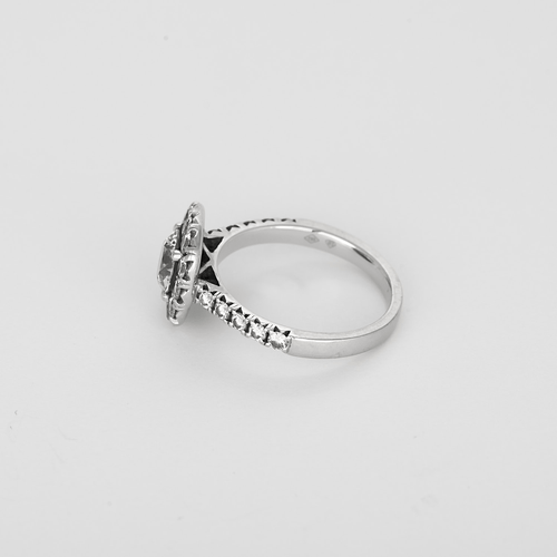 Bague 53 Bague Solitaire en or blanc et diamants 58 Facettes DV26551-1-53-2