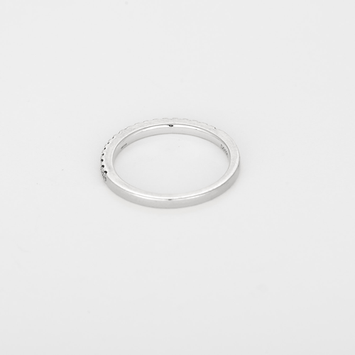 Bague 54 Élégante demie alliance en or blanc et diamants 58 Facettes DV26551-2-54-3