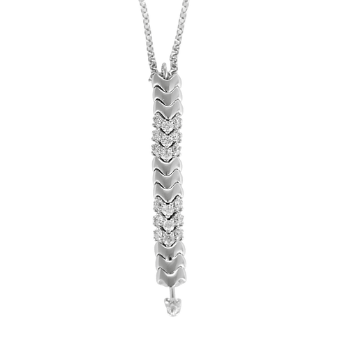 Collier necklace en Or blanc 18k Diamant 58 Facettes DV32279-2