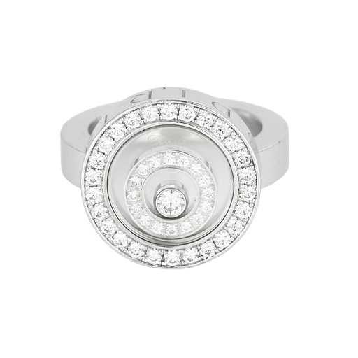 Bague 53 CHOPARD - Happy Spirit - Bague en or blanc et diamant s 58 Facettes DV32380-1