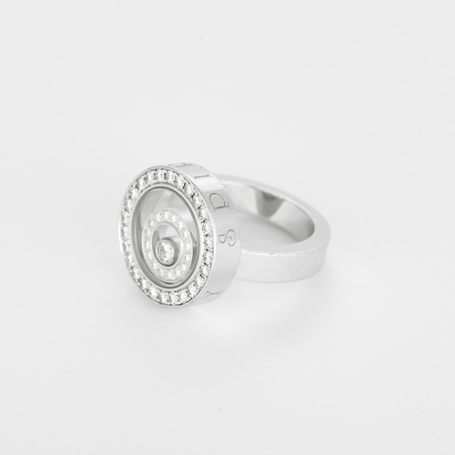 Bague 53 CHOPARD - Happy Spirit - Bague en or blanc et diamant s 58 Facettes DV32380-1