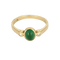 Bague 56 Élégante bague en or jaune, émeraude et diamants : 0,35 carat 58 Facettes DV1834-13