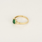 Bague 56 Élégante bague en or jaune, émeraude et diamants : 0,35 carat 58 Facettes DV1834-13