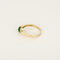 Bague 56 Élégante bague en or jaune, émeraude et diamants : 0,35 carat 58 Facettes DV1834-13