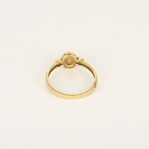 Bague 56 Élégante bague en or jaune, émeraude et diamants : 0,35 carat 58 Facettes DV1834-13