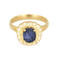 Bague en Or jaune 18k Saphir