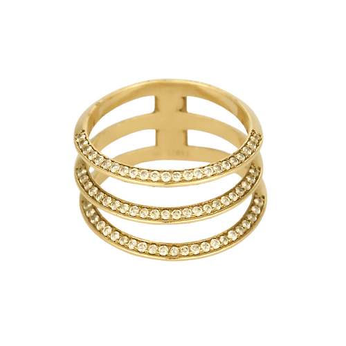 Bague 51 Ileana MAKRI - Bague en or jaune et diamants 58 Facettes DV26158-10