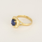 Bague en Or jaune 18k Saphir