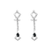 Boucles d'oreilles en Or blanc 18k Saphir and Diamant