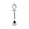 Boucles d'oreilles en Or blanc 18k Saphir and Diamant