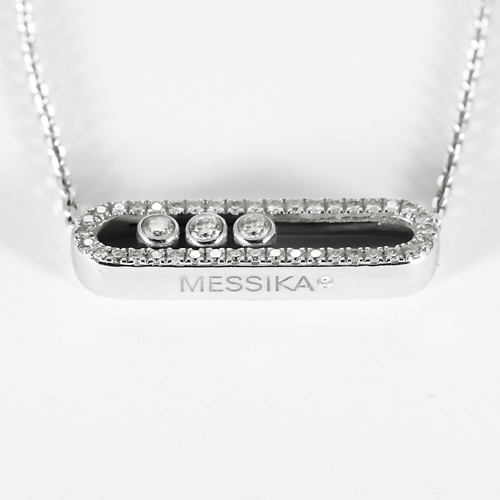Messika Collier Baby Move en Or blanc 18k Diamant
