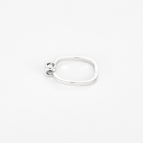 DINH VAN - Le Cube - PM - Bague en or gris et diamant