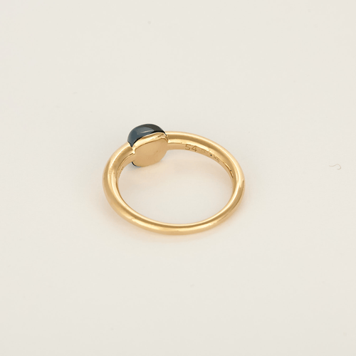 Pomellato Bague M'Ama Non M'Ama en Or rose 18k Topaze bleue