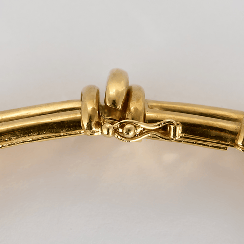 BOUCHERON - Rare collier en or jaune et diamants. Vintage. 1980.