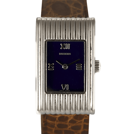 Boucheron - Montre Reflet en acier et cadran bleu 58 Facettes DV8953-11