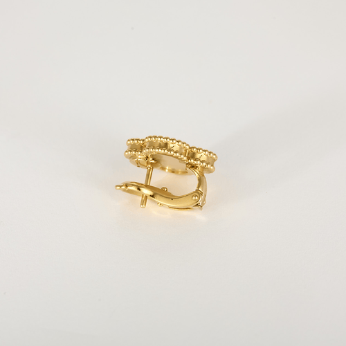 Van Cleef & Arpels Boucles d'oreilles Vintage Alhambra en Or jaune 18k nacre blanche 58 Facettes DV4391-6