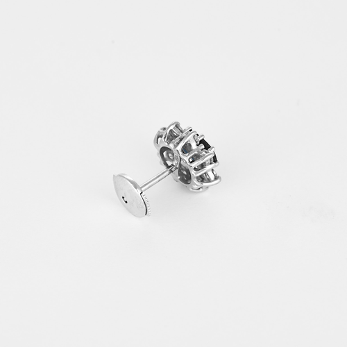 Boucles d'oreilles en Or blanc 18k Saphir and Diamant 58 Facettes DV32533-3