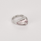 54 Élégante bague moderniste en or blanc, topaze rose : 5 carats et diamants : 0,60 carat 58 Facettes DV32511-1