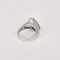 54 Élégante bague moderniste en or blanc, topaze rose : 5 carats et diamants : 0,60 carat 58 Facettes DV32511-1