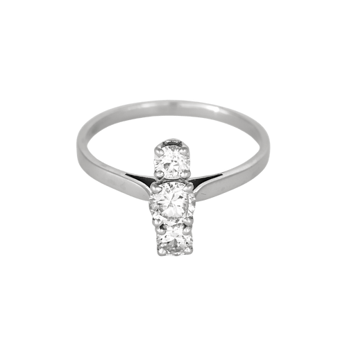 57 Bague en or blanc et diamants : 0,80 carat 58 Facettes DV31672-3