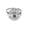 57 Élégante bague en or blanc, diamants et émeraude 58 Facettes DV32086-67
