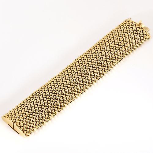 UnoAErre Bracelet maille milanaise or jaune 58 Facettes DV32324-2