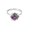 55 Élégante bague en or blanc, améthyste : 1,45 carat et diamants : 0,04 carat 58 Facettes DV31450-43