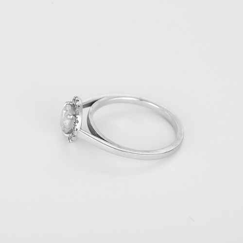 56 Élégante bague Solitaire en or blanc et diamants : 1,14 carat au total 58 Facettes DV32101-1