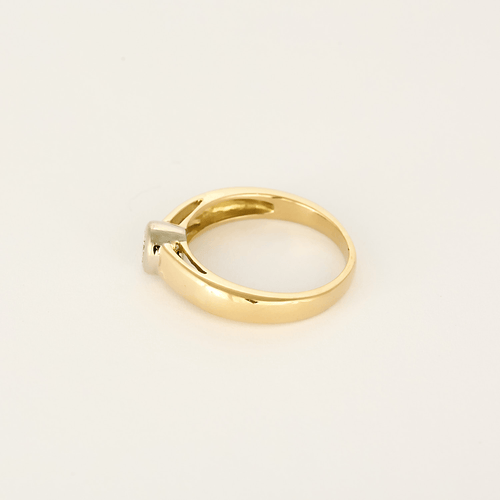 56 Bague Solitaire en or jaune, or blanc et diamants 58 Facettes DV1834-14