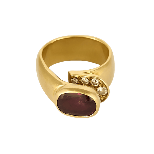 50.5 Other Bague en Or jaune 18k Rubellite  and Diamant 58 Facettes DV32445-1