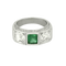 Bague Platine Diamant and Emeraude