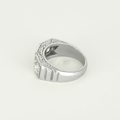 Bague Platine Diamant and Emeraude