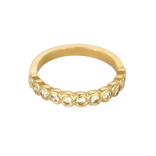 54 Demie alliance en or jaune et diamants de taille brillant 58 Facettes DV26158-24
