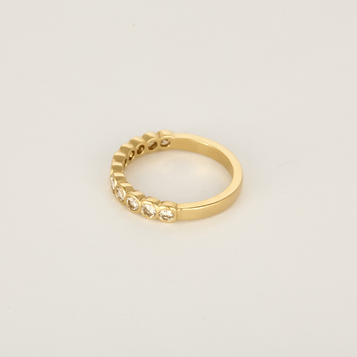 54 Demie alliance en or jaune et diamants de taille brillant 58 Facettes DV26158-24