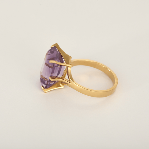 Bague 60 Bague cocktail en or jaune et améthyste 58 Facettes DV32608-1