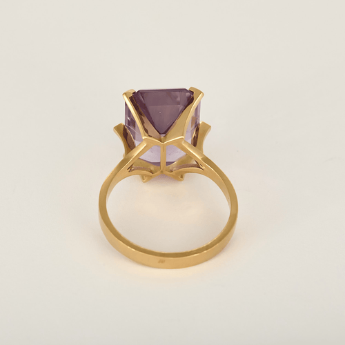 Bague 60 Bague cocktail en or jaune et améthyste 58 Facettes DV32608-1