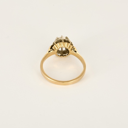 52 Bague Solitaire en or blanc, or jaune et diamant : 0,30 carat 58 Facettes DV26158-19