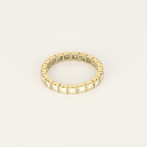 52.5 Alliance américaine en or jaune et diamants de taille brillant 58 Facettes DV26158-28