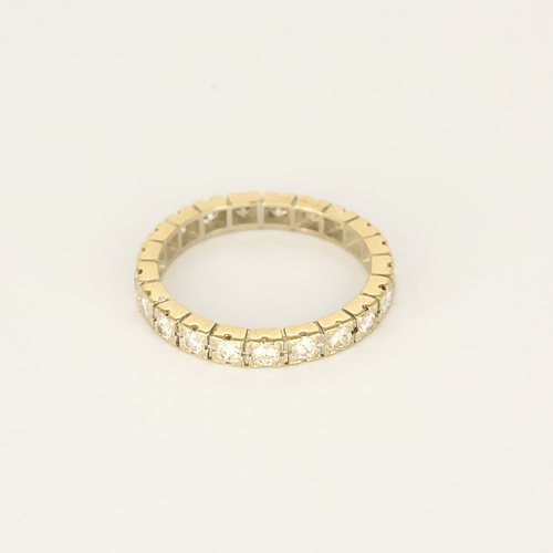 52.5 Alliance américaine en or jaune et diamants de taille brillant 58 Facettes DV26158-28