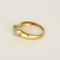 56 Élégante bague en or jaune et or blanc à motif de coeur 58 Facettes DV31450-44